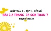 Bài 2.2 SGK Toán 7 tập 1 Kết nối tri thức
